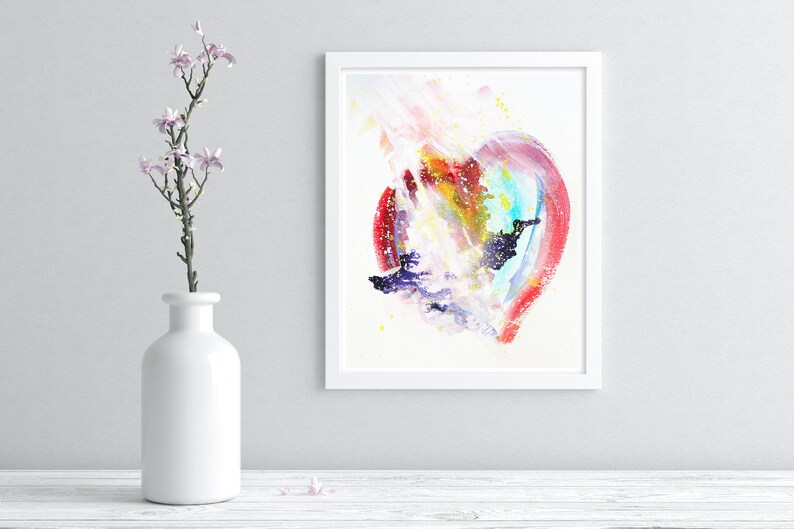 Watercolor Paper. Original Abstract Painting on Acid Free