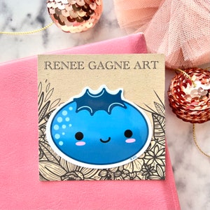 Cute Blueberry Fruit Vinyl Sticker
