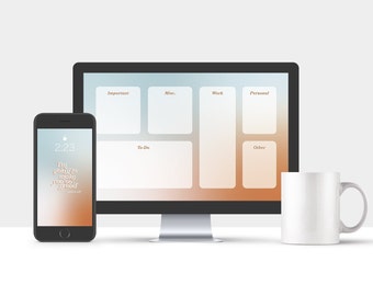 Desktop Wallpaper Organizer and iPhone Set