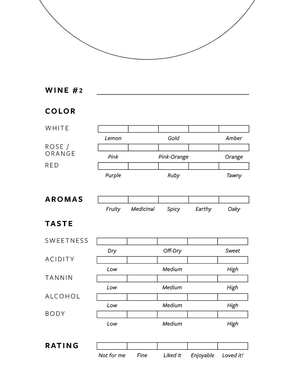 Wine Tasting Placemat, Interactive Wine Education Guide (digital ...