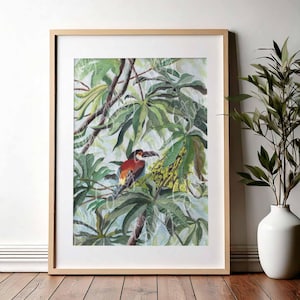 Tukan Kunstdruck | Vogel Kunstdruck  | A3 Poster, Gemaltes Art Print | Wanddekoration, Kunstdruck Geschenk, Vogel Poster, A3 Kunstdruck