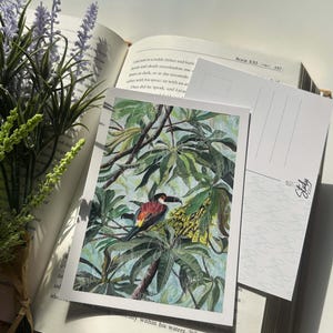 Tukan Postkarte | Vogel Postkarte | Postkarte | Gußkarte, Postkarten Geschenk, Mini-Artprint, Dekorativer Kunstdruck