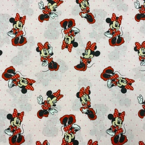 Pink Polka Dot Minnie Mouse Mouse Fabric. Disney fabric