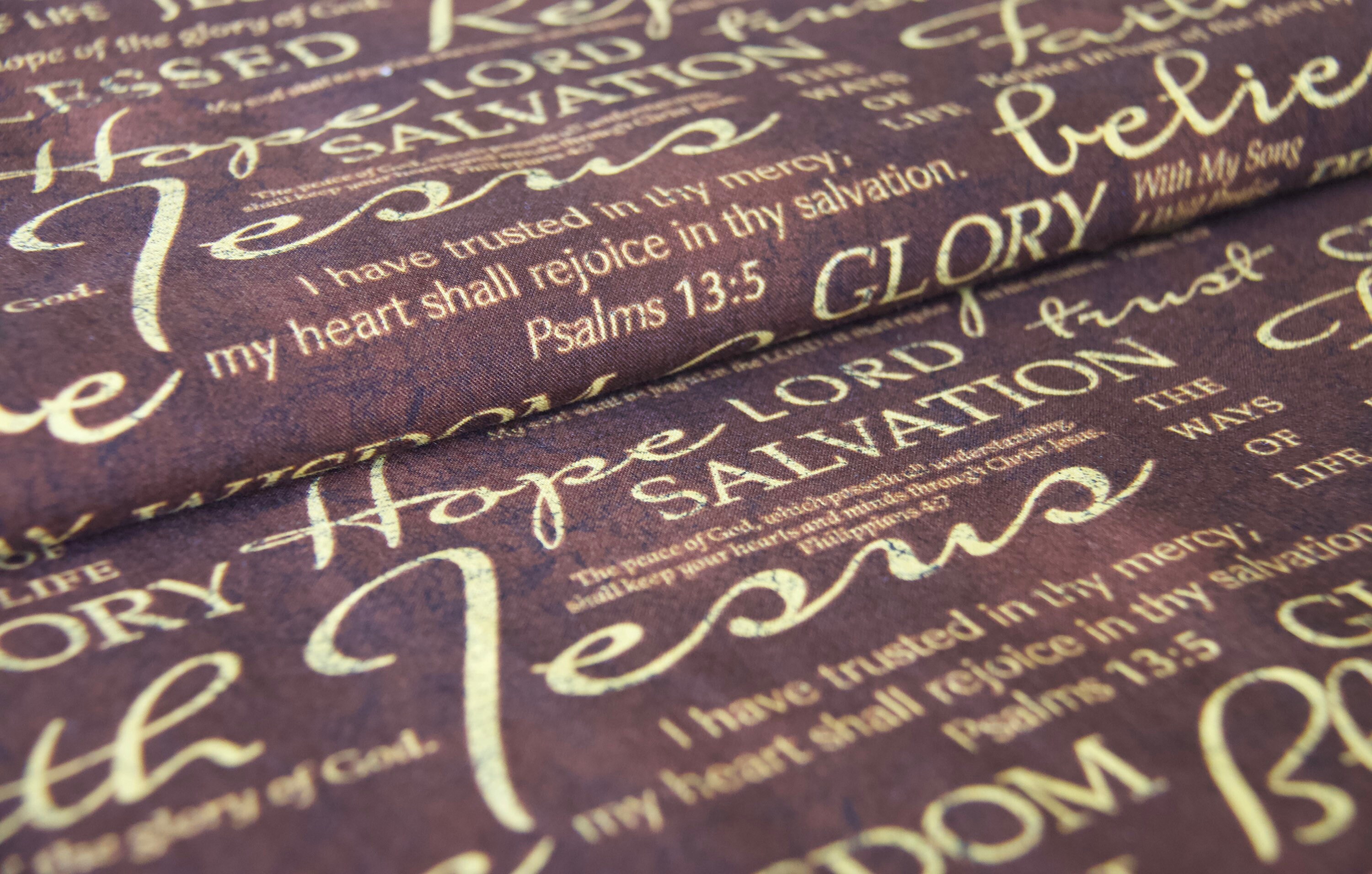Jesus Fabric. Christian Fabric Gold and Brown Etsy