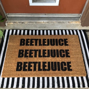 Indoor & Outdoor Doormat Beetlejuice Vintage Horror Comedy Movie Tim Burton