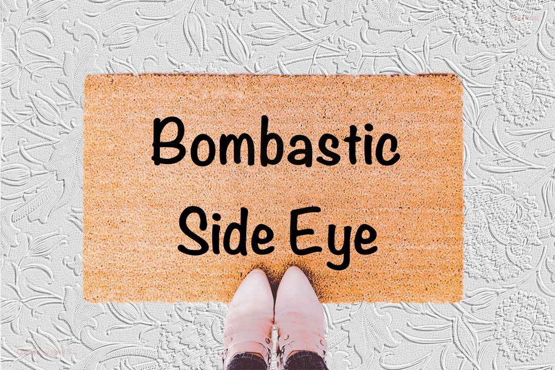 Bombastic Side Eye Doormat Tiktok Trend Decor Etsy