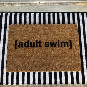 Adult Swim Doormat | Adult Swim Logo | Cartoon Network Doormat | Tiktok Trend | AS Trend | Adult Swim Home Decor | Logo Doormat