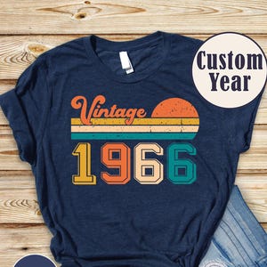 Vintage 1966 Shirt, 60th Birthday T Shirt, 60th Birthday Gift For Women, Vintage Shirts, 60th Birthday Shirt Men, Retro Shirt,Gift For Men image 1