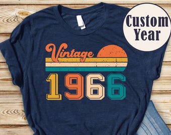 Vintage 1966 Shirt, 60th Birthday T Shirt, 60th Birthday Gift For Women, Vintage Shirts, 60th Birthday Shirt Men, Retro Shirt,Gift For Men