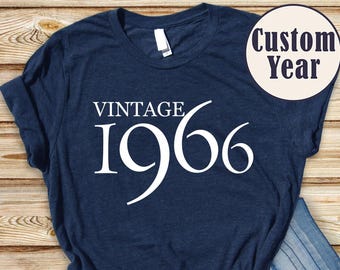1966 Dad Birthday Gift Minimal Shirt, 60th Birthday Tee, Gift for Husband Born 1966