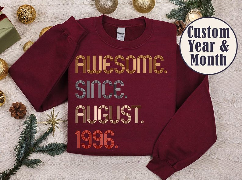Awesome Since 1996 Shirt, 30th Birthday idea, Birthday Gift for Him, 30th birthday gift for girl/boy, Personalized Birthday T shirt image 8