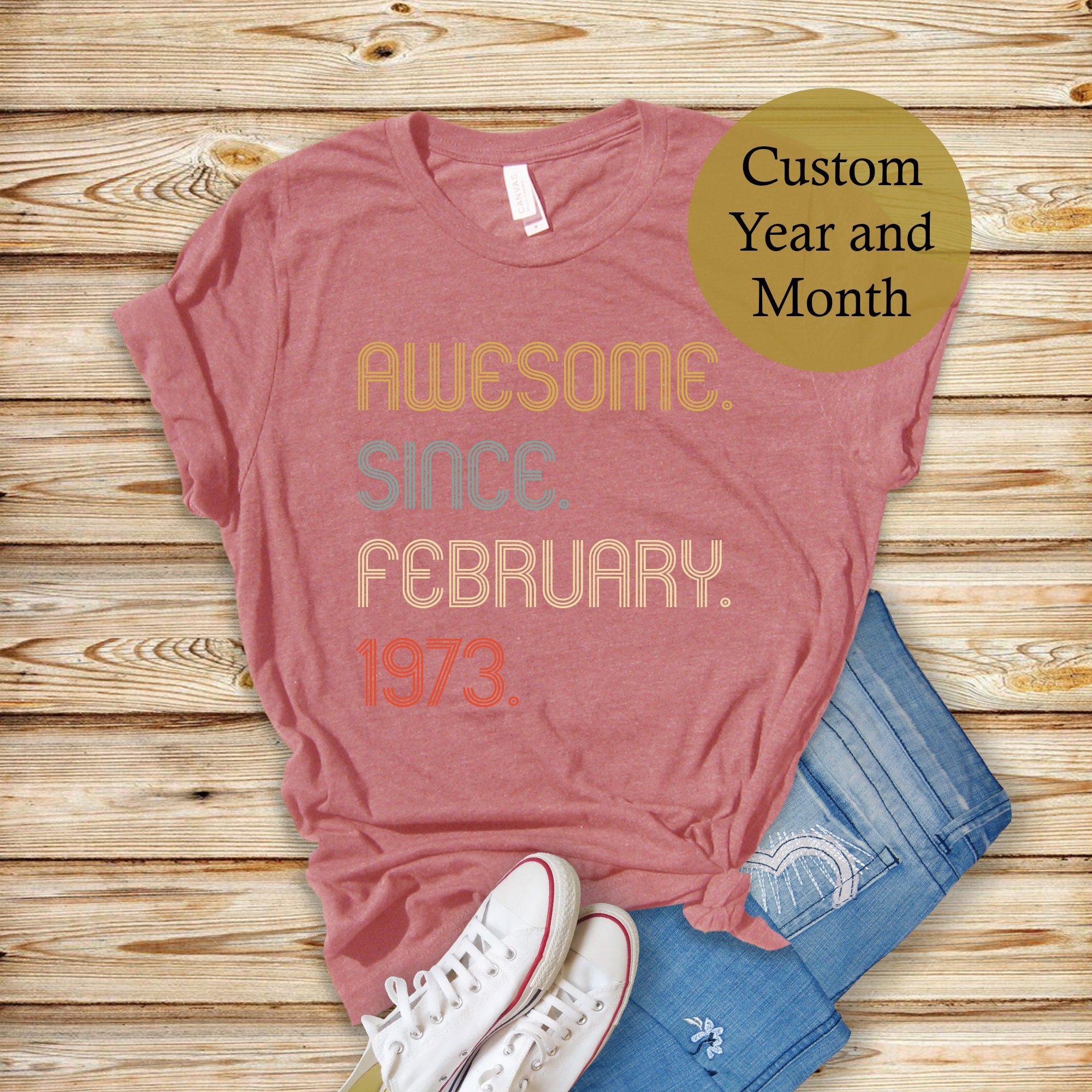 Discover Awesome Since 1973 Shirt, 50th Birthday Gift, 50th Birthday T-Shirt