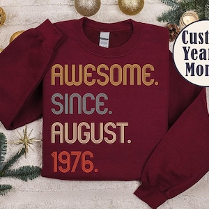 Awesome Since 1976 Shirt, 50th Birthday Gift, 50th Birthday idea, Birthday Gift for Him, 50th Birthday Shirt, Personalized Birthday Tshirt Bild 8