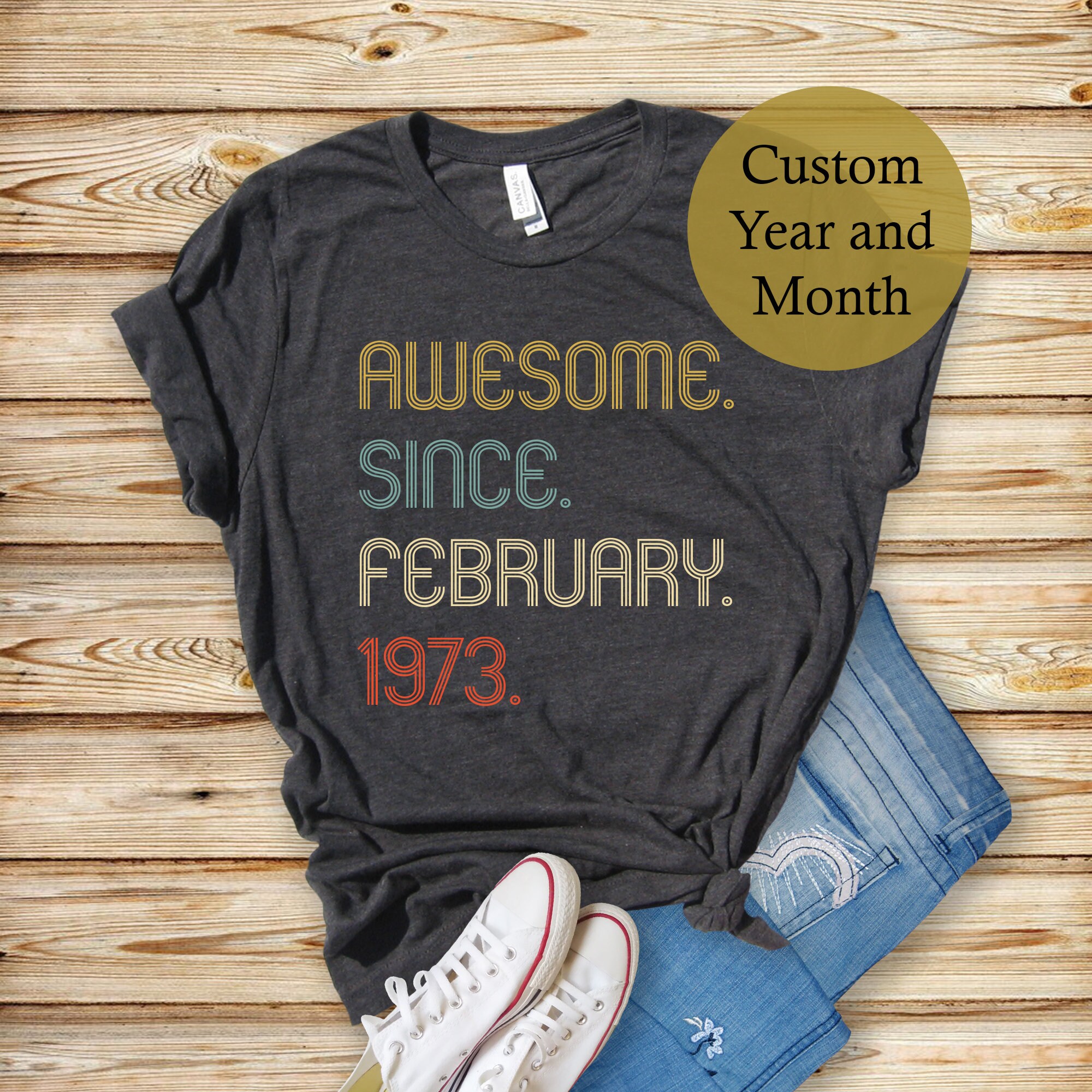 Discover Awesome Since 1973 Shirt, 50th Birthday Gift, 50th Birthday T-Shirt