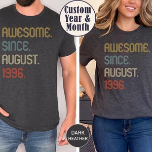 Awesome Since 1996 Shirt, 30th Birthday idea, Birthday Gift for Him, 30th birthday gift for girl/boy, Personalized Birthday T shirt image 3