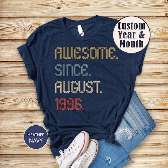 Awesome Since 1996 Shirt, 30th Birthday idea, Birthday Gift for Him, 30th birthday gift for girl/boy, Personalized Birthday T shirt