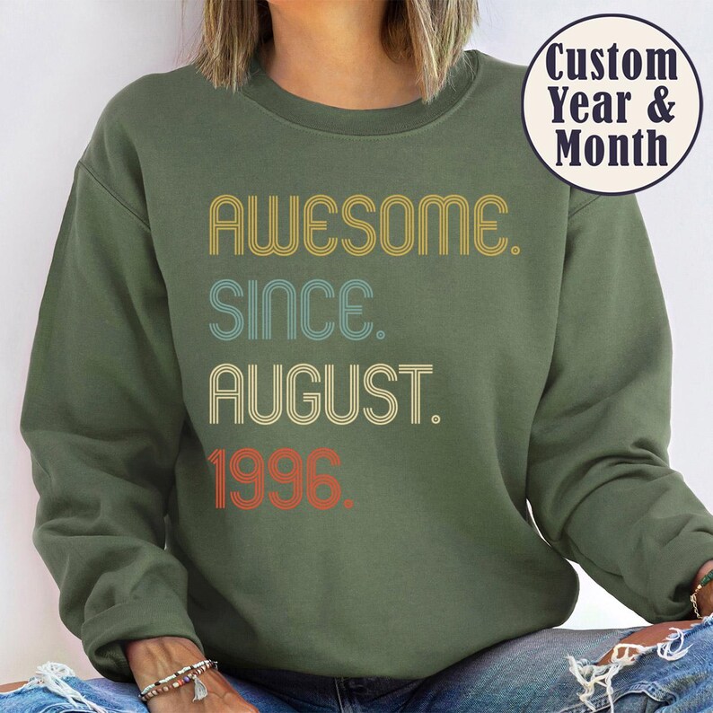 Awesome Since 1996 Shirt, 30th Birthday idea, Birthday Gift for Him, 30th birthday gift for girl/boy, Personalized Birthday T shirt image 6