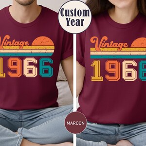 Vintage 1966 Shirt, 60th Birthday T Shirt, 60th Birthday Gift For Women, Vintage Shirts, 60th Birthday Shirt Men, Retro Shirt,Gift For Men image 4