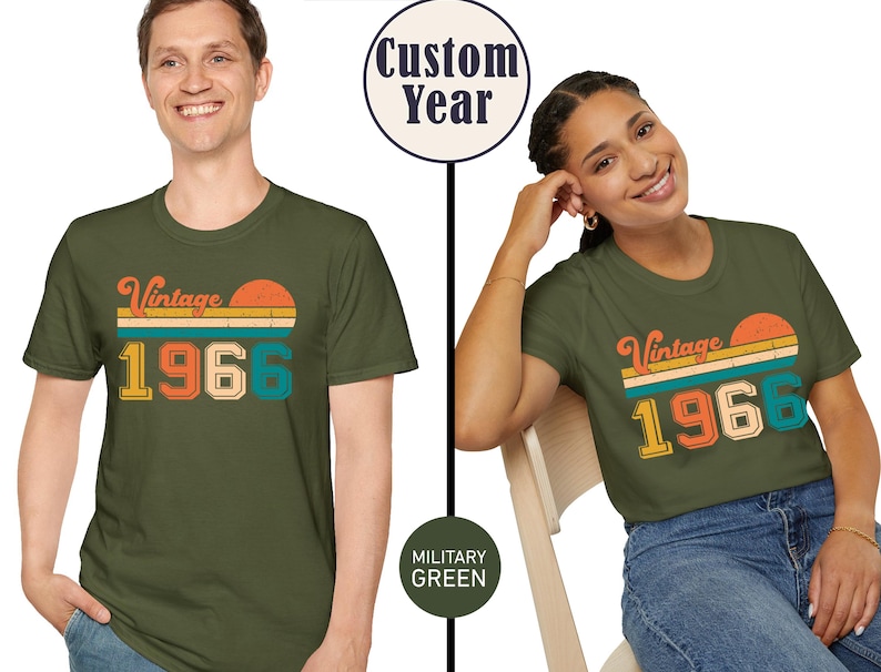 Vintage 1966 Shirt, 60th Birthday T Shirt, 60th Birthday Gift For Women, Vintage Shirts, 60th Birthday Shirt Men, Retro Shirt,Gift For Men image 2