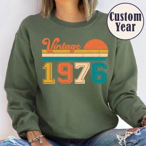Vintage 1976 Shirt, 50th birthday idea, 50th birthday gift, birthday gift for him, 50th birthday shirt, Personalized Birthday T-shirt image 6
