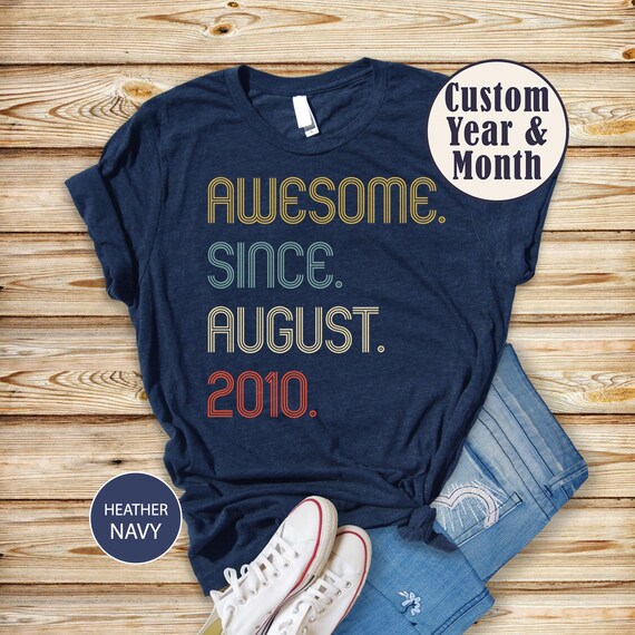 Awesome Since 2010 Shirt, 16th Birthday Gift, 16th Birthday idea, Birthday Gift for Him, 16th Birthday Shirt, Personalized Birthday Tshirt