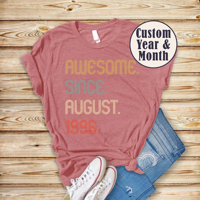 Awesome Since 1996 Shirt, 30th Birthday idea, Birthday Gift for Him, 30th birthday gift for girl/boy, Personalized Birthday T shirt image 9