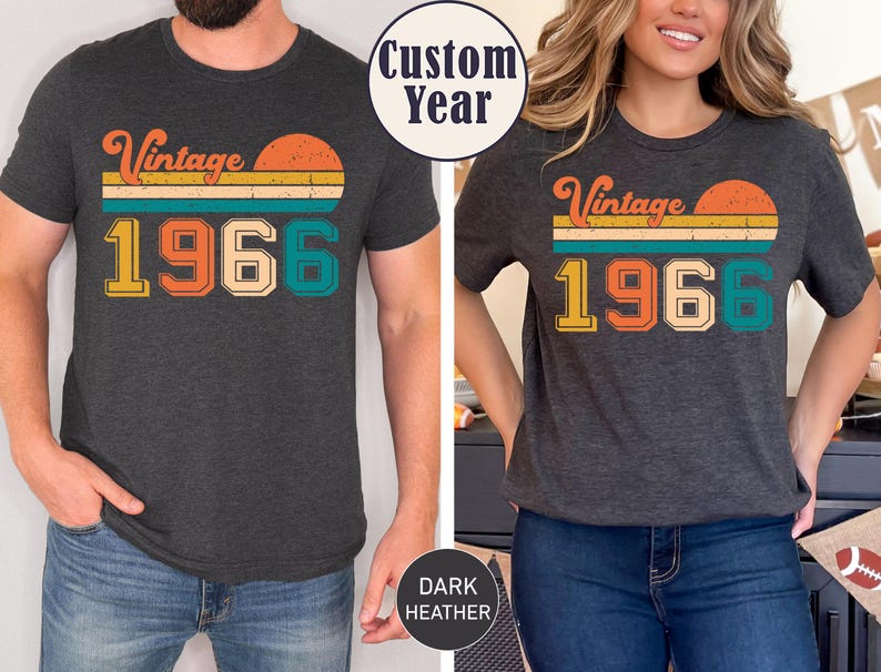 Vintage 1966 Shirt, 60th Birthday T Shirt, 60th Birthday Gift For Women, Vintage Shirts, 60th Birthday Shirt Men, Retro Shirt,Gift For Men image 3