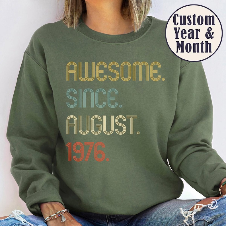 Awesome Since 1976 Shirt, 50th Birthday Gift, 50th Birthday idea, Birthday Gift for Him, 50th Birthday Shirt, Personalized Birthday Tshirt Bild 6