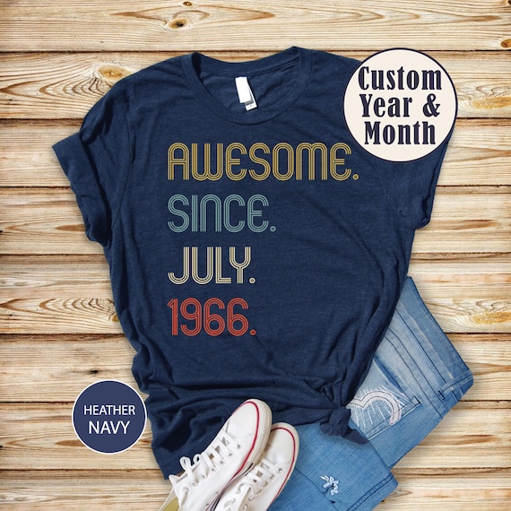 Awesome Since 1966 T Shirt, 60th Birthday Gift, 60th Birthday idea, 60th Birthday Gift for Woman/Man,Personalized Birthday Tshirt,1961 Shirt