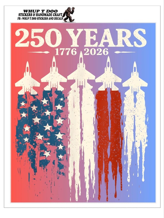 250th years of cerebration Stickers , Patriotic USA