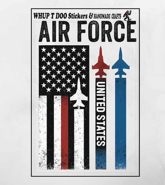 US Air Force Sticker, Waterproof Vinyl Decals
