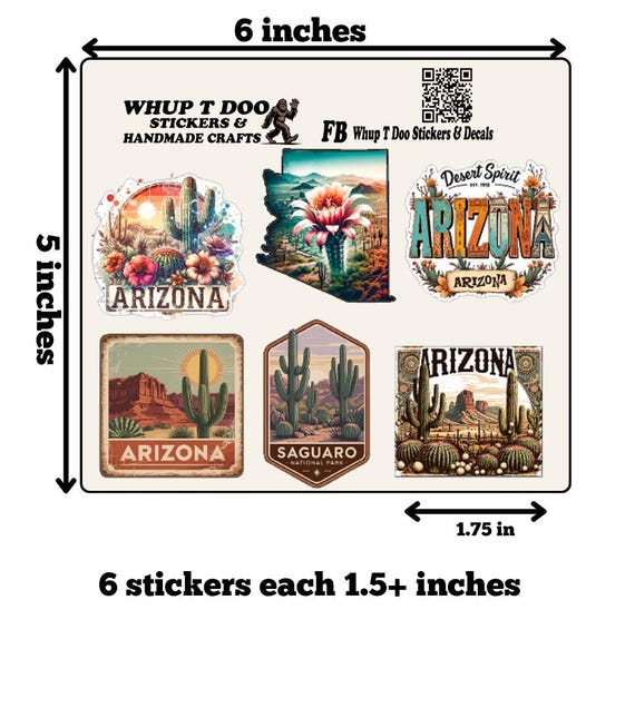 Arizona sticker sheet ,desert spirit