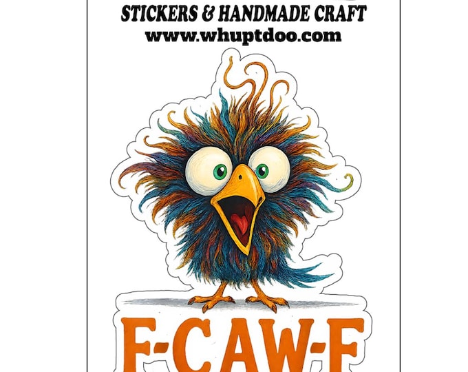 F Caw F Chicken Sticker, Funny Adult Sarcastic Vinyl Decal high quality UV waterproof stickers, size options