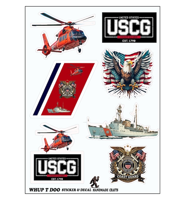 US Coast Guard Sticker sheet