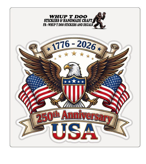 USA 250th anniversary , eagle and American flag