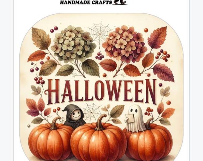 Halloween Stickers, Pumpkins, Owl, Mushrooms ,Floral designs Vinyl Decals high quality 4 designs 3-6 inch size options