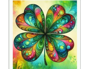 ST Patrick’s day stickers heifer cow and clover on clear vinyl