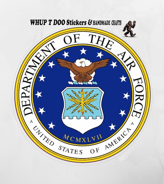 Department of Air Force emblem Sticker, Waterproof Vinyl Decals