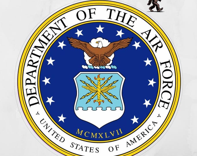 Department of Air Force emblem Sticker, Waterproof Vinyl Decals