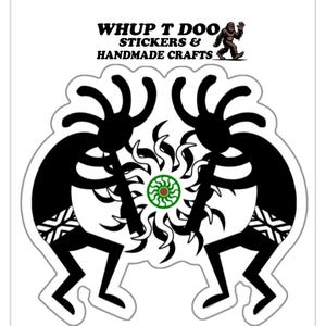Kokopelli flute player stickers , good fortune Native American heritage high quality uv waterproof decals applied to notebooks and journals