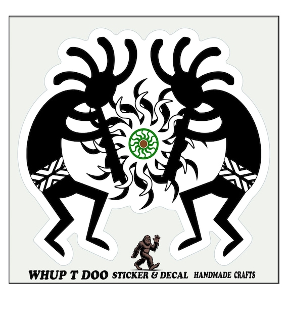 Kokopelli flute player stickers , good fortune Native American heritage