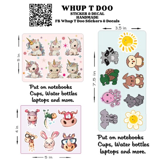 Kids Unicorn Sticker sheet 3 pack