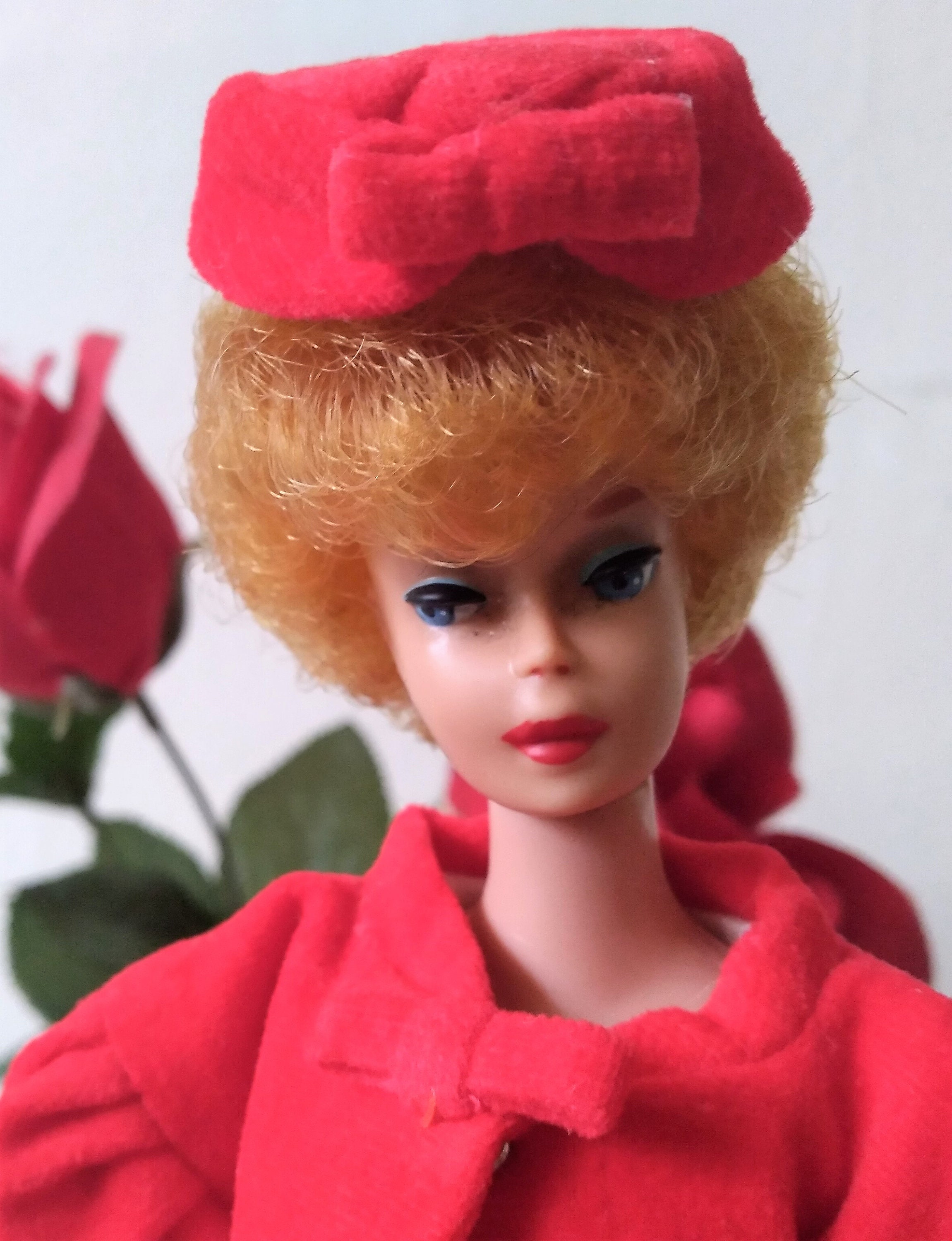 Barbie 1960's Vintage Blonde Bubblecut Doll In Red Flare Etsy