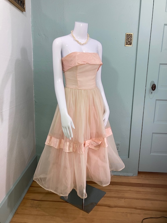Vintage 1950's Pink Party Dress