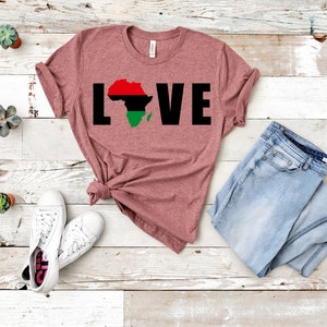 Love-Africa-Root Flag-Map, Black History Month Shirt, Black Lives Matter Shirts, Black History Month, Black History Strong Shirt, BLM Shirt