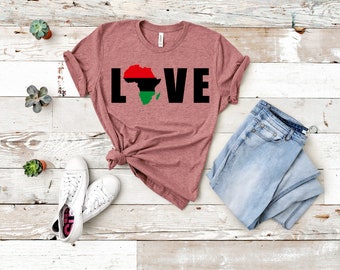 Love-Africa-Root Flag-Map, Black History Month Shirt, Black Lives Matter Shirts, Black History Month, Black History Strong Shirt, BLM Shirt