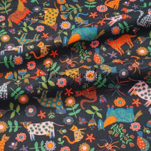 FolK Tails A- Liberty di Londra (LanTana Fabric) -cotone idrofilo - dal 50cm