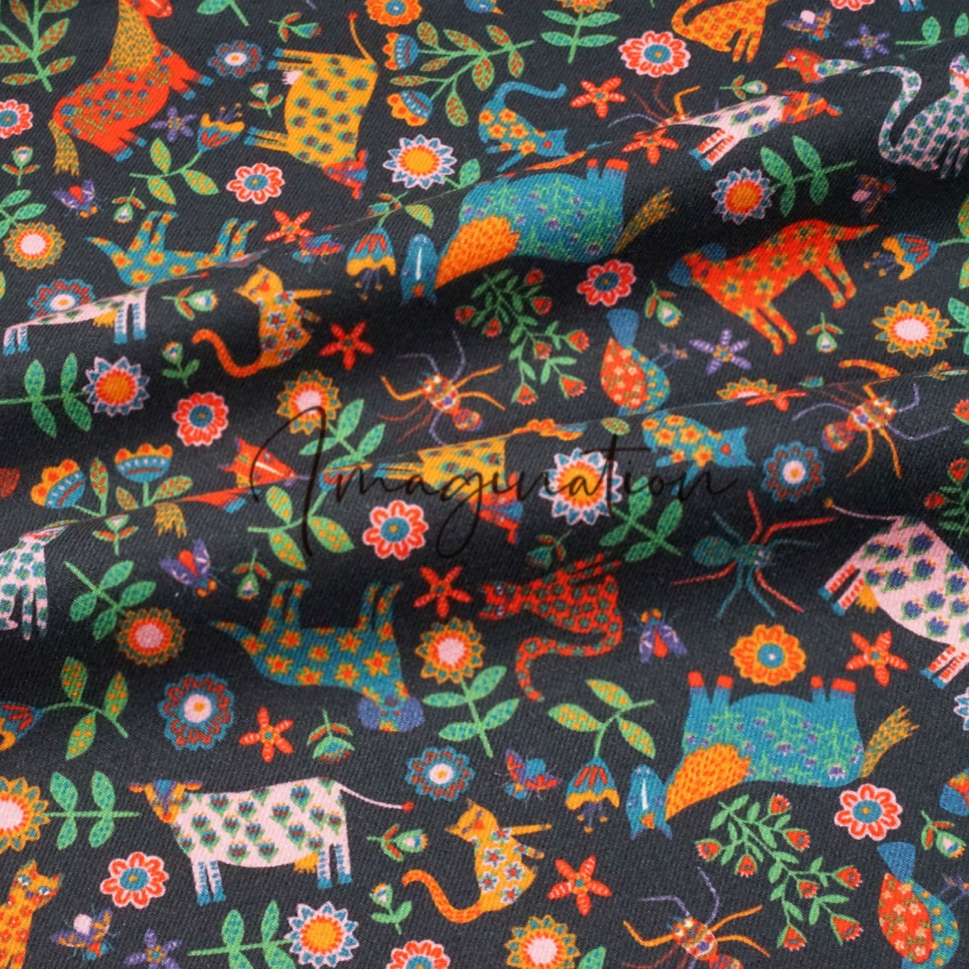 Folk Tails A- Liberty of London (lantana Fabric) -cotton Wool - by the ...