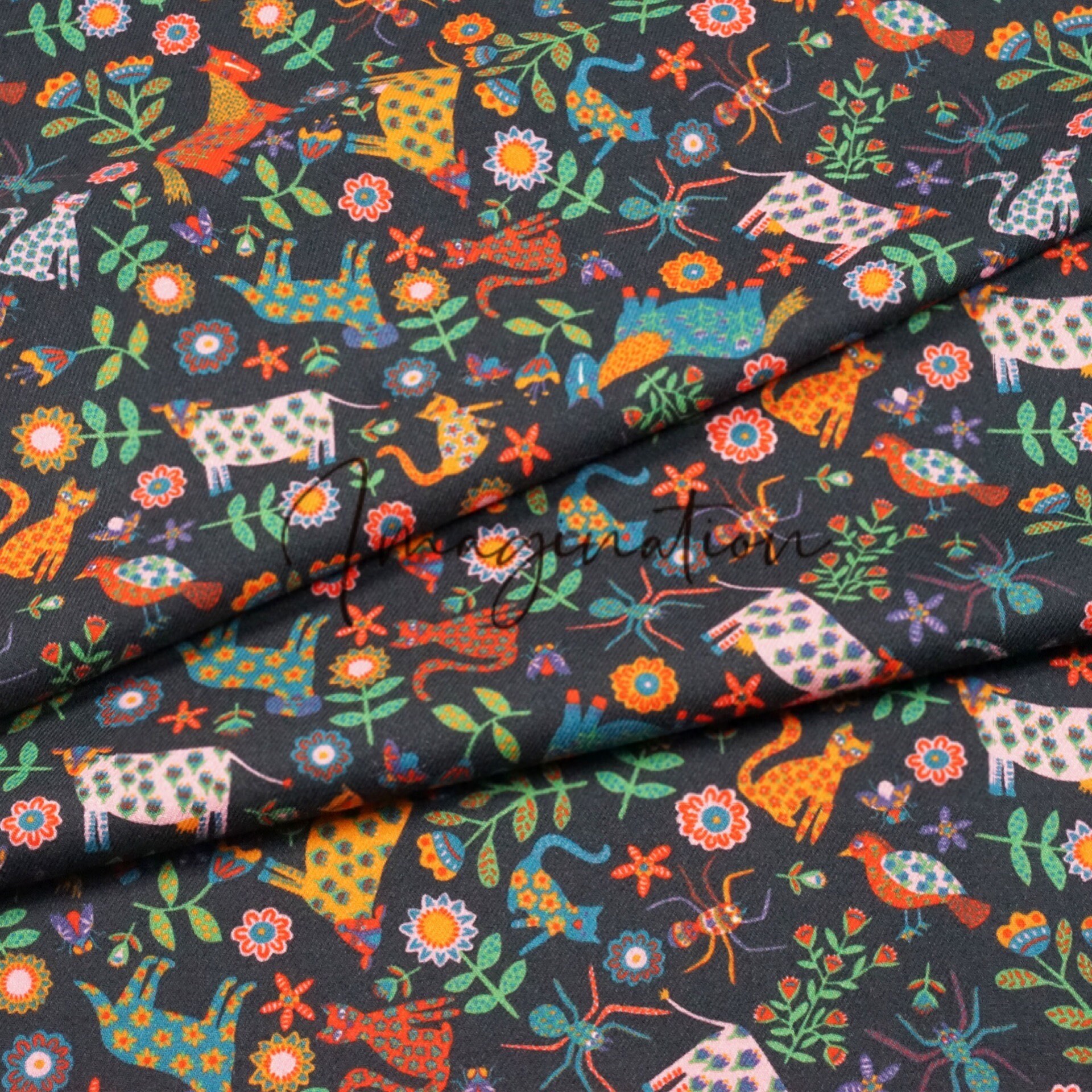 Folk Tails A- Liberty of London (lantana Fabric) -cotton Wool - by the ...