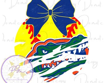 Laço de softball Gator desgastado PNG, gráfico de vida universitária (download instantâneo)